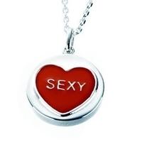 love heart silver enamel pendant 