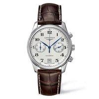 Longines Gents Master Collection Brown Leather Strap Chronograph Watch