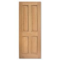 LPD Regency Oak 4 Panel Raised Moulding Unfinished Internal Fire Door 78in x 33in x 44mm (1981 x 838mm)