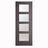 LPD Vancouver 4 Light Clear Glazed Chocolate Grey Internal Door 1981x838x35mm