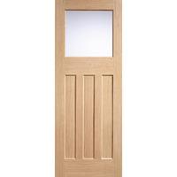 lpd dx30 oak top light frosted glazed internal door 78in x 27in x 35mm ...