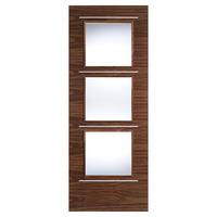 LPD Murcia Walnut Clear Glazed Internal Door 78in x 24in x 35mm (1981 x 610mm)