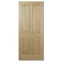 LPD Regency Oak 4 Panel Unfinished Internal Door 80in x 32in x 35mm (2032 x 813mm)