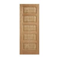 LPD Contemporary Oak 5 Panel FD 30 Internal Fire Door 78in x 33in x 44mm (1981 x 838mm)