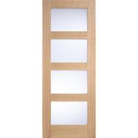 LPD Contemporary Oak Frosted Glazed Internal Door 80in x 32in x 35mm (2032 x 813mm)