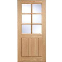 LPD Oak External 6 Panel Light External Door 78in x 33in x 44mm (1981 x 838mm)