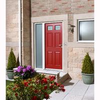 LPD Enduradoor Colonial Top Light Pre-finished Right Hand Exterior Door in Red 1981x838x38mm