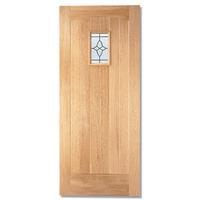 LPD Cottage Oak Leaded Exterior Door 80in x 32in x 44mm (2032 x 813mm)