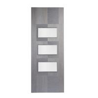 LPD Apollo Choco Grey Glazed Internal Door 78in x 27in x 35mm 1981 x 686mm