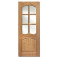 LPD Riviera Oak Raised Moulding Unfinished Internal Door 78in x 30in x 35mm (1981 x 762mm)