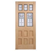 LPD Knightsbridge Oak Tulip Bevelled Double Glazed Exterior Door 1981x838x44mm