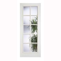 lpd white moulded 10 light clear glazed internal door 1981x686x35mm