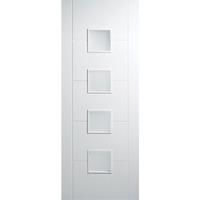 LPD Florida White Primed 4 Light Internal Door 80in x 32in x 35mm (2032 x 813mm)