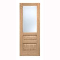 LPD Contemporary Pre-finished Oak 1 Light Glazed Internal Door 1981x686x35mm