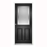 LPD Enduradoor 2XG 2P Double Glazed Left Hand Exterior Door in Red 1981x762x38mm