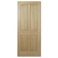 LPD Regency Oak 4 Panel Unfinished Internal Door 78in x 30in x 35mm (1981 x 762mm)