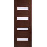 LPD Walnut Monaco Glazed Door 78in x 30in x 35mm (1981 x 762mm)