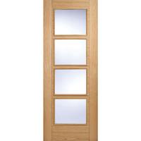 LPD Vancouver Oak 4 Lite Glazed Internal Door 78in x 27in x 35mm (1981 x 686mm)