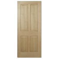 LPD Regency Oak 4 Panel Unfinished Internal Fire Door 78in x 33in x 44mm (1981 x 838mm)