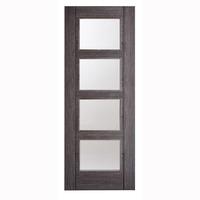 LPD Vancouver 4 Light Clear Glazed Ash Grey Internal Door 1981x686x35mm