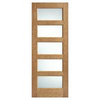 lpd contemporary oak frosted glazed internal door 78in x 30in x 35mm 1 ...