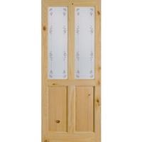 LPD Richmond Bluebell Pine Glazed Internal Door 78in x 30in x 35mm (1981 x 762mm)