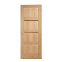 LPD Contemporary Oak 4 Panel FD 30 Internal Fire Door 78in x 27in x 44mm (1981 x 686mm)