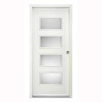 LPD Enduradoor Vancouver Glazed Pre-finished Left Hand Exterior Door in White 1981x838x38mm