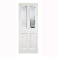 LPD Mayfair White Moulded 2 Light Glazed Internal Door 1981x762x35mm