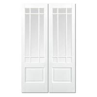 LPD Downham White Composite Pair of Internal Doors 78in x 46in x 40mm (1981 x 1168mm)