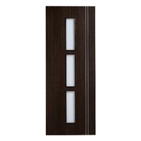 lpd sierra walnut prefinished glazed internal door 78in x 30in x 35mm  ...