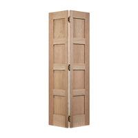 LPD Contemporary Oak 4 Panel Bi Fold Internal Door 78in x 27in x 35mm (1981 x 686mm)