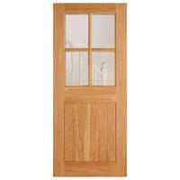 LPD Cottage Oak 4 Light Double Glazed Exterior Door 1981x762x44mm