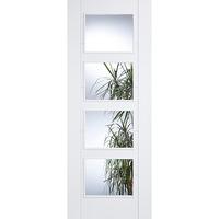 LPD Vancouver White Primed Clear Glazed Internal Door 78in x 33in x 35mm (1981 x 838mm)