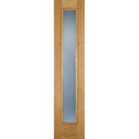 LPD Exterior Oak Side Light with Frosted Glass 81in x 18in x 44mm (2057 x 457mm)