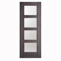 LPD Vancouver 4 Light Clear Glazed Chocolate Grey Internal Door 1981x762x35mm