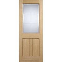 LPD Mexicano Valencia Oak Glazed Internal Door 78in x 33in x 35mm (1981 x 838mm)