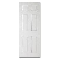 lpd textured 6 panel white moulded internal fire door 2040x826x44mm