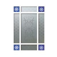 lpd 9 piece blue corner glass pack for downham internal door 80in x 32 ...