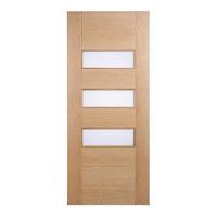 lpd stockholm oak frosted double glazed exterior door 80in x 32in x 44 ...