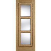 lpd inlay white oak 3 light clear glazed internal door 1981x762x35mm