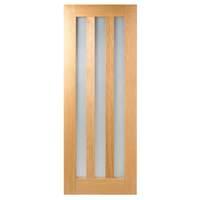 lpd utah oak frosted glass unfinished internal door 78in x 27in x 35mm ...