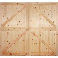 lpd redwood framed ledged and braced garage door 84in x 84in x 44mm 21 ...