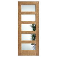 lpd contemporary oak clear glazed internal door 78in x 27in x 35mm 198 ...