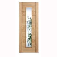 lpd edmonton pre finished oak clear glazed internal door 1981x686x35mm