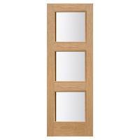 LPD Brienz Oak Internal Clear Glazed Door 78in x 33in x 35mm (1981 x 838mm)