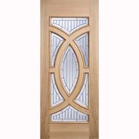 LPD Majestic Oak Zinc Clear Double Glazed Exterior Door 1981x762x44mm