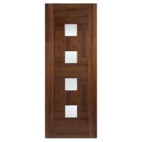 lpd quebec walnut glazed internal door 78in x 30in x 35mm 1981 x 762mm