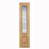 lpd majestic oak zinc clear bevelled double glazed sidelight 2057x457x ...