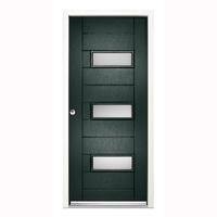 LPD Enduradoor Portomaso Glazed Pre-finished Left Hand Exterior Door in White 1981x838x38mm